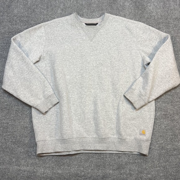 Carhartt Other - Carhartt Sweatshirt Mens XL Gray Fleece Crewneck Pullover Logo Patch Loose Fit